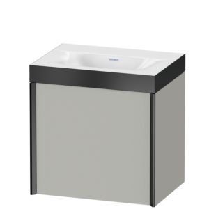 XViu Duravit vasque XV4630NB207P 45x33,3cm, 2000 , gauche, sans trou pour robinetterie, noir mat, Cadres P, gris béton mat