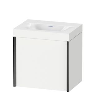 Duravit XViu vasque XV4630NB218C 45x33,3cm, 2000 , gauche, sans trou pour robinet, noir mat, Cadres C, blanc mat