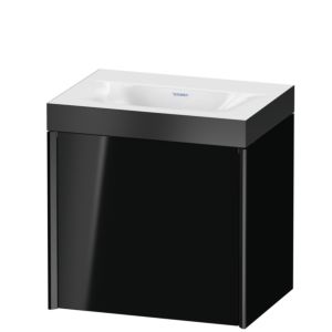 Duravit XViu Waschtisch-Unterschrank XV4630NB240P 45x33,3cm, 1 Tür, links, ohne Hahnloch, schwarz matt, Rahmen P, schwarz hochglanz
