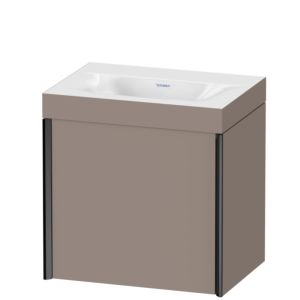 Duravit XViu vanity unit XV4630NB243C 45x33.3cm, 2000 door, left, without tap hole, matt black, Rahmen C, matt basalt