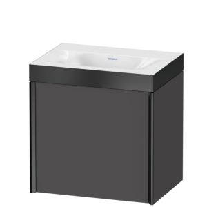 Duravit XViu Waschtisch-Unterschrank XV4630NB249P 45x33,3cm, 1 Tür, links, ohne Hahnloch, schwarz matt, Rahmen P, graphit matt