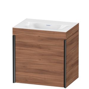 Duravit XViu vanity unit XV4630NB279C 45x33.3cm, 2000 door, left, without tap hole, matt black, Rahmen C, natural walnut