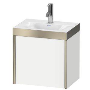 Duravit XViu Waschtisch-Unterschrank XV4630OB118P 45x33,3cm, 1 Tür, links, 1 Hahnloch, champagner matt, Rahmen P, weiß matt