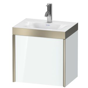 Duravit XViu vasque XV4630OB185P 45x33,3cm, 2000 , gauche, 2000 , champagne mat, Cadres P, blanc brillant