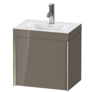 Duravit XViu Waschtisch-Unterschrank XV4630OB189C 45x33,3cm, 1 Tür, links, 1 Hahnloch, champagner matt, Rahmen C, flannel grey hochglanz