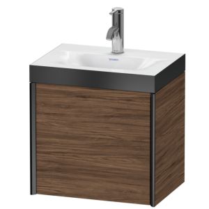 XViu Duravit vasque XV4630OB221P 45x33,3cm, 2000 , gauche, 2000 , noir mat, Cadres P, noyer foncé