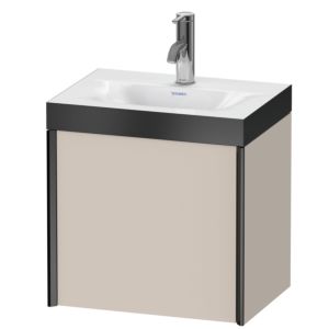 Duravit XViu Waschtisch-Unterschrank XV4630OB291P 45x33,3cm, 1 Tür, links, 1 Hahnloch, schwarz matt, Rahmen P, taupe matt