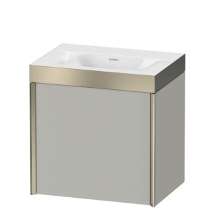 Duravit XViu Waschtisch-Unterschrank XV4631OB180P 45x33,3cm, 1 Tür, rechts, 1 Hahnloch, champagner matt, Rahmen P, graphit supermatt