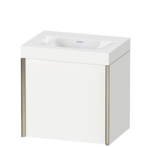 Duravit XViu vanity unit XV4631NB118C 45x33.3cm, 2000 door, right, without tap hole, matt champagne, Rahmen C, matt white