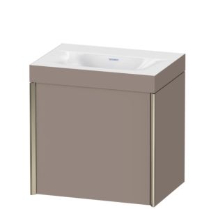 Duravit XViu vanity unit XV4631NB143C 45x33.3cm, 2000 door, right, without tap hole, matt champagne, Rahmen C, matt basalt