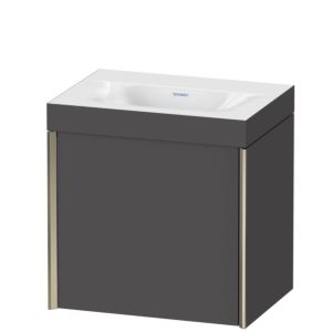 Duravit XViu vanity unit XV4631NB149C 45x33.3cm, 2000 door, right, without tap hole, matt champagne, Rahmen C, matt graphite
