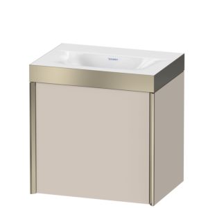Duravit XViu Waschtisch-Unterschrank XV4631NB191P 45x33,3cm, 1 Tür, rechts, ohne Hahnloch, champagner matt, Rahmen P, taupe matt