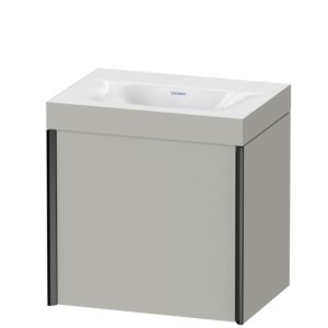 Duravit XViu Waschtisch-Unterschrank XV4631NB207C 45x33,3cm, 1 Tür, rechts, ohne Hahnloch, schwarz matt, Rahmen C, betongrau matt