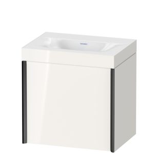Duravit XViu vanity unit XV4631NB222C 45x33.3cm, 2000 door, right, without tap hole, black matt, Rahmen C, white high gloss