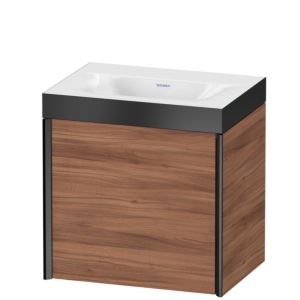 XViu Duravit vasque XV4631NB279P 45x33,3cm, 2000 , droite, sans trou pour robinetterie, noir mat, Cadres P, noyer naturel