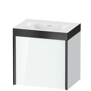 Duravit XViu vasque XV4631NB285P 45x33,3cm, 2000 , droite, sans trou pour robinet, noir mat, Cadres P, blanc brillant