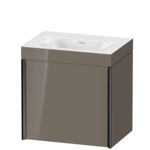 Duravit XViu vanity unit XV4631NB289C 45x33.3cm, 2000 door, right, without tap hole, matt black, Rahmen C, flannel gray high gloss