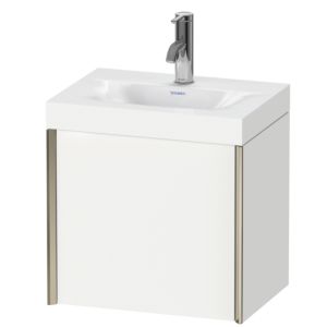 Duravit XViu Waschtisch-Unterschrank XV4631OB118C 45x33,3cm, 1 Tür, rechts, 1 Hahnloch, champagner matt, Rahmen C, weiß matt