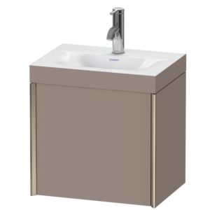 Duravit XViu Waschtisch-Unterschrank XV4631OB143C 45x33,3cm, 1 Tür, rechts, 1 Hahnloch, champagner matt, Rahmen C, basalt matt