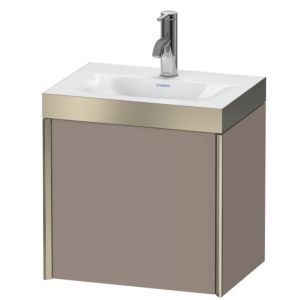 Duravit XViu vanity unit XV4631OB143P 45x33.3cm, 2000 door, right, 2000 tap hole, matt champagne, Rahmen P, matt basalt
