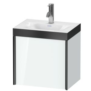 Duravit XViu vasque XV4631OB285P 45x33,3cm, 2000 , droite, 2000 , noir mat, Cadres P, blanc brillant