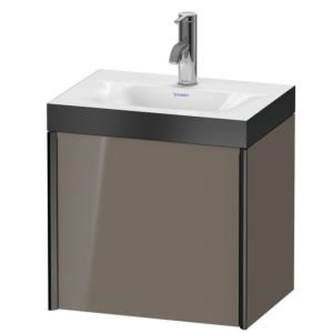 XViu Duravit vasque XV4631OB289P 45x33,3cm, 2000 , droite, 2000 , noir mat, Cadres P, gris flanelle brillant