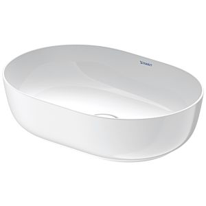 Duravit Luv Aufsatz-Waschtisch 0379500000 50x35cm, geschliffen, ohne Überlauf, ohne Hahnlochbank, weiß