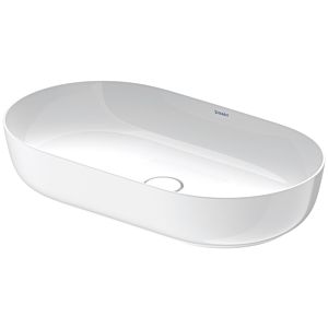 Duravit Luv Aufsatz-Waschtisch 0379700000 70x40cm, geschliffen, ohne Überlauf, ohne Hahnlochbank, weiß