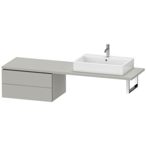 Duravit L-Cube base cabinet LC585900707 72 x 54.7 cm, concrete gray matt, for console, 2 drawers