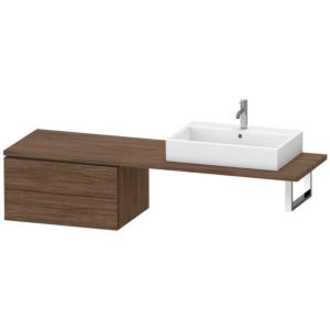 Duravit L-Cube Unterschrank LC585902121 72 x 54,7 cm, nussbaum dunkel, für Konsole, 2 Schubkästen