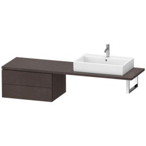 Duravit L-Cube base cabinet LC585907272 72 x 54.7 cm, brushed dark oak, for console, 2 drawers