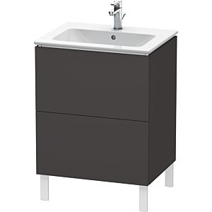 Duravit L-Cube vanity unit LC662508080 62 x 48, 2000 cm, graphite super matt, 2 pull-outs, standing