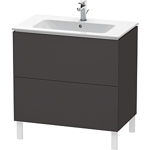 Duravit L-Cube vanity unit LC662608080 82 x 48, 2000 cm, graphite super matt, 2 pull-outs, standing