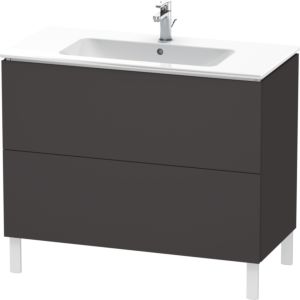 Duravit L-Cube Waschtisch-Unterschrank LC662708080 102 x 48,1 cm, graphit supermatt, 2 Auszüge, stehend