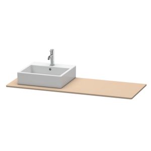 Duravit XSquare console XS060GL7575 140x55cm, with 2000 cutout, left, Linen