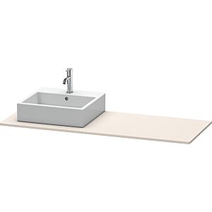 Duravit XSquare console XS060GL9191 140x55cm, with 2000 cutout, left, Taupe