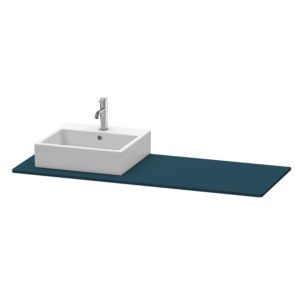Duravit console XSquare XS060GL9898 140x55cm, avec découpe 2000 , gauche, bleu nuit satiné mat