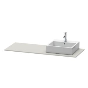 Duravit console XSquare XS060GR0707 140x55cm, avec découpe 2000 , droite, gris béton mat