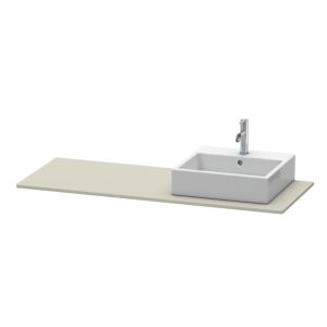 Duravit console XSquare XS060GR6060 140x55cm, avec découpe 2000 , droite, Taupe