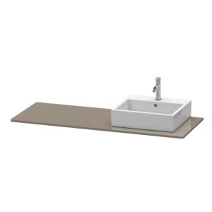 Duravit console XSquare XS060GR8989 140x55cm, avec découpe 2000 , droite, flanelle gris brillant