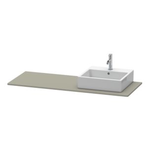 Duravit XSquare Konsole XS060GR9292 140x55cm, mit 1 Ausschnitt, rechts, Steingrau seidenmatt