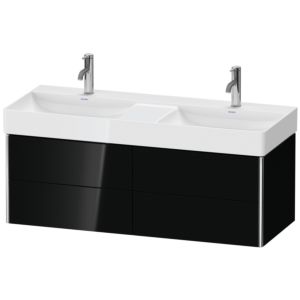 Duravit XSquare Duravit XS416404040 118,4x39,7x46cm, 4 tiroirs, noir brillant