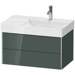Duravit XSquare Waschtisch-Unterschrank XS416903838 78,4x39,7x46cm, 2 Schubkästen, Dolomiti Grey hochglanz
