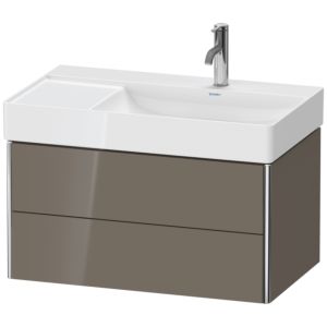 Duravit XSquare Waschtisch-Unterschrank XS416908989 78,4x39,7x46cm, 2 Schubkästen, Flannel Grey hochglanz