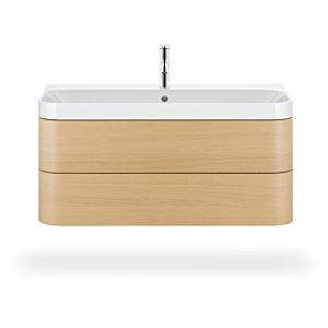 Duravit Happy D.2 Plus vanity washbasin HP4348O7171 97.5 x 49 cm, 1 tap hole, Mediterranean oak, 2 drawers
