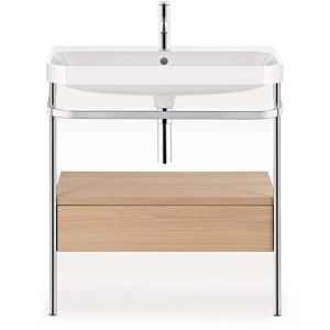Duravit Happy D.2 Plus combinaison lavabo pour meuble HP4842O7171 77,5 x 49 cm, 1 trou pour robinetterie, chêne méditerranéen, avec console en métal