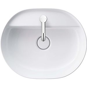 Duravit Luv washbasin 03805000001 50x40cm, ground, 2000 tap hole, without overflow, with tap hole bank, white WonderGliss
