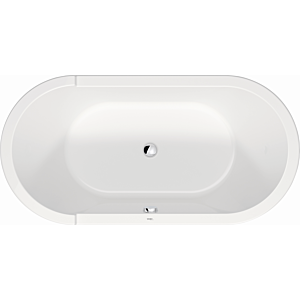 Duravit Starck Oval-Badewanne 700409000000000 160 x 80 x 46 cm, freistehend, mit 2 Rückenschrägen, Acrylverkleidung, weiß