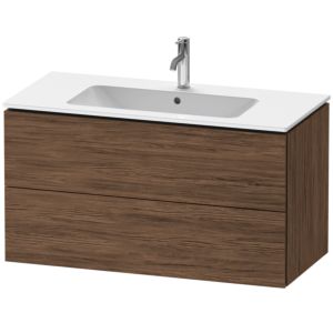 Duravit L-Cube vanity unit LC624202121 102 x 48, 2000 cm, dark walnut, 2 drawers, wall-hung