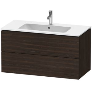 Duravit L-Cube Waschtischunterbau LC624206969 Nussbaum gebürstet, 102x55,5x48,1cm, 2 Schubladen